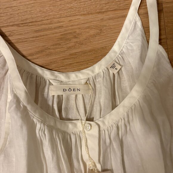 NWT Doen Nevita Linen Maxi Dress White Size S - Picture 7 of 7